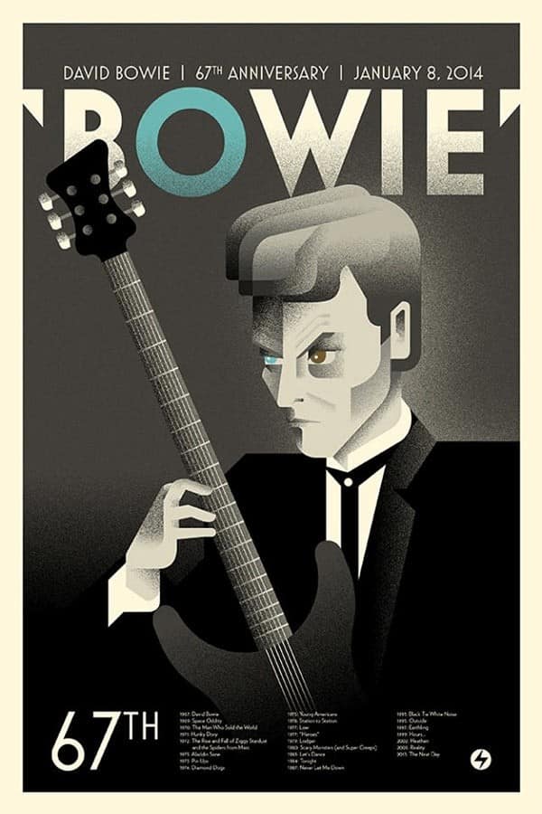diseño carteles Bowie
