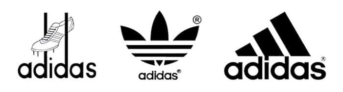evolucion logotipo de Adidas